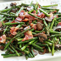 Asparagus With Bacon And Mushrooms