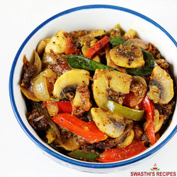 Mushroom Pepper Fry (Pepper Mushroom)