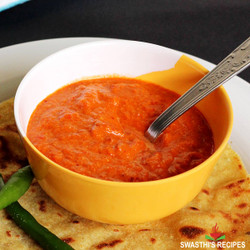 Red Pepper Chutney (Red Capsicum Chutney)