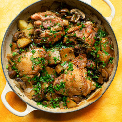 Chicken Thighs With Mushrooms And Cider