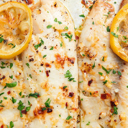 Garlicky Lemon Baked Tilapia