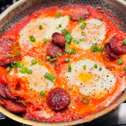 Shakshuka with Sajouk