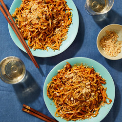 White Cabbage, Peanut Butter And Gochujang Noodles