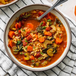 Easy, One-pot Vegetable Orzo Soup