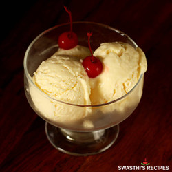 Custard Ice Cream Recipe (Eggless)