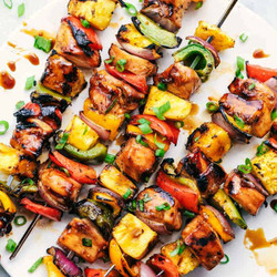 Hawaiian Teriyaki Chicken Skewers