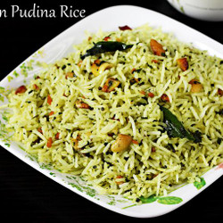 Pudina Rice | Mint Rice Pulao