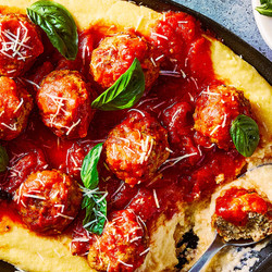 Creamy Polenta &amp; Meatballs