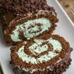 Mint Chip Cake Roll