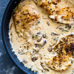 Creamy Garlic Parmesan Mushroom Chicken