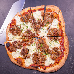 Spicy Meatball Pizza