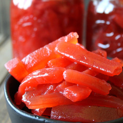 Candied Red Hot Cinnamon Pickles