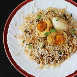 Hyderabadi Egg Dum Biryani Recipe