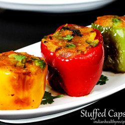 Stuffed Capsicum | Stuffed Bell Pepper Recipe