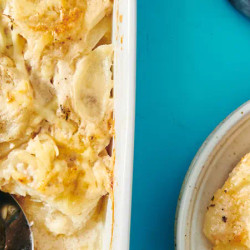 Scalloped Potatoes With Greek Yogurt &amp; Cheddar