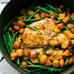 Skillet Chicken And Butternut Squash