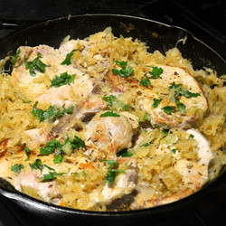 Skillet Pork Chops And Sauerkraut