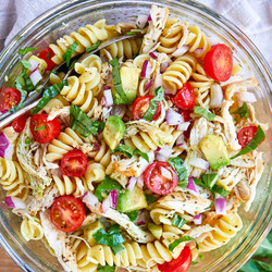 Healthy Chicken Pasta Salad