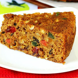 Eggless Christmas Fruit Cake