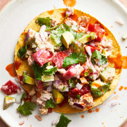 Spicy Tuna And Avocado Tostadas 