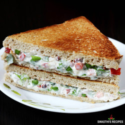 Mayonnaise Sandwich Recipe (Veg Mayo Sandwich)