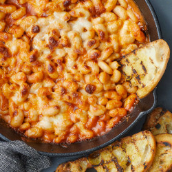 Cheesy White Bean-tomato Bake