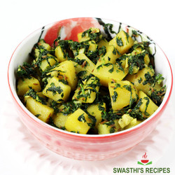 Aloo Methi Recipe | Potato Fenugreek Leaves Fry