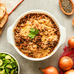 Farro façon soupe à l’oignon tout-en-un