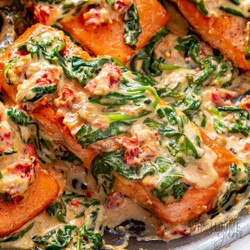 Creamy Tuscan Salmon Recipe (20 Minutes!)