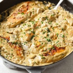 Creamy Chicken Stroganoff (keto)