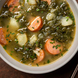 Caldo Verde (portuguese Potato And Kale Soup With Sausage) Recipe