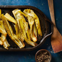 Oven-braised Leeks