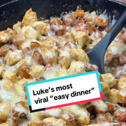 Garlic Parm Chicken And Potato Skillet