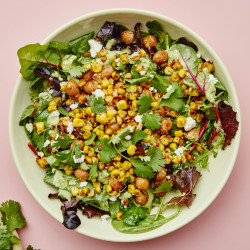 Corn &amp; Chickpea Bowl With Miso-jalapeño Tahini