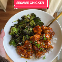 Crispy Baked Honey Sesame Chicken