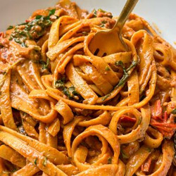 Vegan Creamy Sun Dried Tomato Pasta