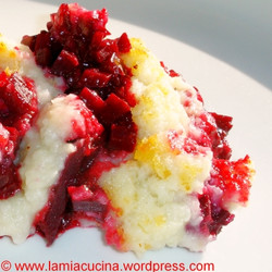 Parmentier aus Topinambur mit Rote Beete - vegan