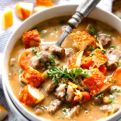 One Pot Philly Cheesesteak Soup