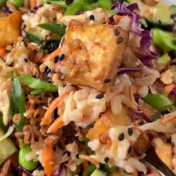 Brown Rice, Tofu &amp; Edamame Salad
