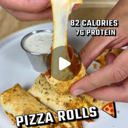 3 Ingredient Low Calorie Pizza Rolls