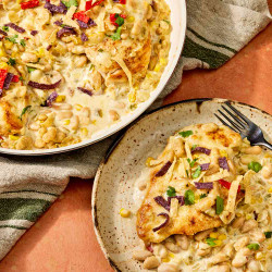 This Chicken &amp; White Bean Skillet Is “so Easy, Creamy And Cheesy”