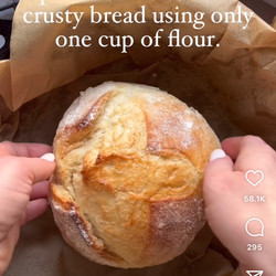 One Cup Flour Bread