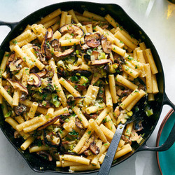 Miso Mushroom And Leek Pasta