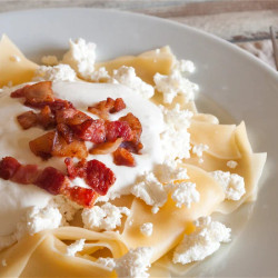 Túrós Csusza - Cottage Cheese Pasta