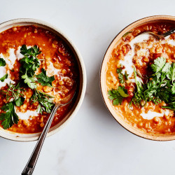 Curried Lentil Soup With Coconut And Tomatoes