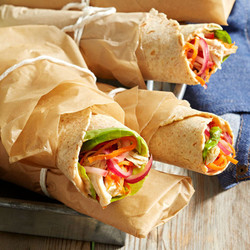 Pulled Chicken &amp; Pickled Veggie Wraps