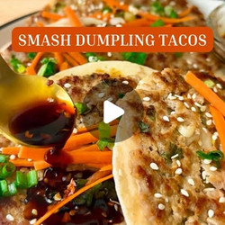 Smashed Dumpling Tacos