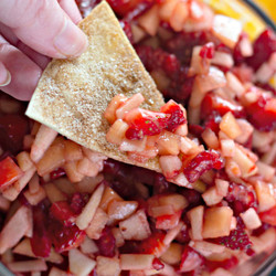 Fruit Salsa With Cinnamon Tortilla Chips