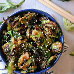 Sesame Peanut Brussels Sprouts