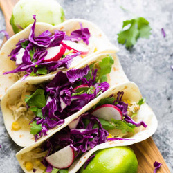 Cilantro Lime Chicken Crockpot Tacos